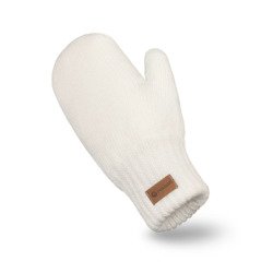 Rękawiczki damskie z jednym palcem w kolorze ecru