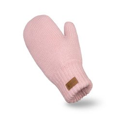 Różowe rękawiczki damskie z jednym palcem